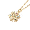 Brass Micro Pave Cubic Zirconia Pendant Necklaces NJEW-F271-11-1-5
