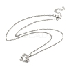 Brass Micro Pave Clear Cubic Zirconia Pendant Necklaces NJEW-B100-02P-2