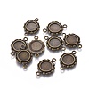 Tibetan Style Link Cabochon Bezel Settings LS-TIBEP-0578-AB-LF-1