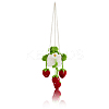 Strawberry Basket Woolen Yarn Pendant Decorations AJEW-WH20006-240B-6