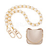Round Plastic Imitation Pearl Beads Bag Extender Chains HJEW-TAC0082-3