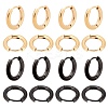 12Pair 2 Color 304 Stainless Steel Huggie Hoop Earrings EJEW-UN0032-61-1