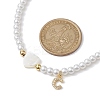 Brass Micro Pave Grade AAA Cubic Zirconia Letter Pendant Necklaces NJEW-JN04771-03-3