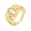 Brass Micro Pave Clear Cubic Zirconia Finger Rings for Women RJEW-Z081-01G-4