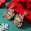 Festive Christmas Acrylic Stud Earrings for Holiday Season Celebration KD3160-2-1