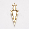 Brass Micro Pave Cubic Zirconia Pendants ZIRC-E143-53G-2