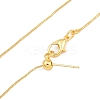 0.5mm Rack Plating Brass Box Chain Adjustable Slider Necklaces for Women Men LS-MAK-L044-52G-1