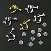 12Pcs 3 Colors Brass Screw On Clip-on Earring Findings KK-FS0001-29-2