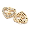 Brass Micro Cubic Zirconia Charms KK-Q789-28G-2