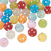 40Pcs 8 Colors Handmade Acrylic Resin Rhinestone Beads CLAY-TA0001-90B-3