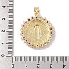 Brass Cubic Zirconia Pendants KK-Z050-07G-01-3