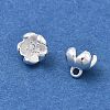 925 Sterling Silver Pave Clear Cubic Zirconia 3D Flower Charms STER-D302-12S-2
