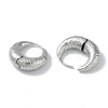 Texture Rings Brass Hoop Earrings for Women EJEW-H006-06B-P-2