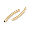 Brass Curved Tube Beads KK-H503-04G-01-2