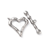 Non-Tarnish 304 Stainless Steel Toggle Clasps STAS-A092-08A-P-1