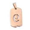 Ion Plating(IP) 304 Stainless Steel Pendants STAS-O127-C09-2