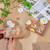 Wooden Heart Shaped Blessed Sign Ornaments AJEW-WH20019-83B-3