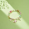 Colorful Alloy Enamel Cute Charms Bracelet BJEW-JB08661-02-2