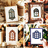 3Pcs 3 Styles Vintage Window Theme Carbon Steel Cutting Dies Stencils DIY-WH0309-4526-5