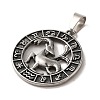 304 Stainless Steel Pendants STAS-C084-01L-AS-2