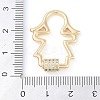 Rack Plating Brass Micro Pave Cubic Zirconia keychain Clasps KK-K374-03C-G-3