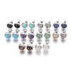 Natural & Synthetic Gemstone Stud Earrings EJEW-F162-H-1
