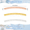 300Pcs 3 Colors Brass Curved Tube Beads KK-DC0004-29-2