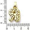 Brass Micro Pave Clear Cubic Zirconia Pendants KK-M279-01G-R-3