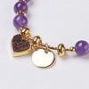 Natural Amethyst Beads Stretch Bracelets BJEW-I261-01E-2