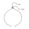 304 Stainless Steel Cable Chain Satellite Chain Slider Bracelet Making AJEW-JB01502-02-1