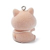 Flocky Opaque Resin Pendants RESI-G105-05C-2