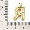 Brass Micro Pave Clear Cubic Zirconia Pendants KK-G521-01G-R-3