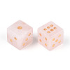 Natural Rose Quartz Carved Cube Dice T144-07E-2
