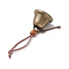 Iron Bell & Tibetan Style Alloy Key Pendant Decorations HJEW-JM03367-4