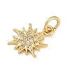 Rack Plating Brass Micro Pave Cubic Zirconia Pendants KK-H509-21G-01-2