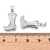Brass Micro Pave Cubic Zirconia Pendants KK-N254-239P-3