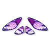 Transparent Resin Wing Earrings Pendants FIND-TAC0006-59A-2