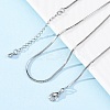 Brass Snake Chains Necklaces for Women NJEW-D302-14P-1