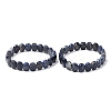Natural Sodalite Faceted Beaded Stretch Bracelets for Women BJEW-K251-07C-4