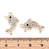 Rack Plating Alloy Rhinestone Pendants PALLOY-T091-23A-G-3