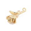 Brass Pave Clear Cubic Zirconia Pendants KK-Z061-12G-2