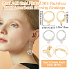 80Pcs 2 Colors 304 Stainless Steel Leverback Earring Findings STAS-BBC0004-11-2