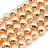 Electroplate Non-magnetic Synthetic Hematite Beads Strands G-L485-03A-LG-1