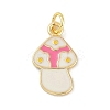 Brass Enamel Pendants KK-B114-17G-03-1