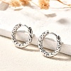 Non-Tarnish 304 Stainless Steel Grooved Hoop Earrings EJEW-M218-01A-P-1