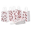 Christmas Theme Printed Paper Tote Bags with Handles ABAG-B008-02-2