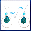 Resin with Cubic Zirconia Stud Earrings & Ear Nuts & Earring Sleeves FIND-BBC0003-70-6