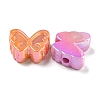 UV Plating Iridescent Acrylic Beads X-OACR-G039-07-2