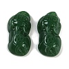 Spray Painted Imitation Jade Glass Beads GLAA-Z007-01G-1