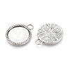 Tibetan Style Alloy Pendant Cabochon Settings PALLOY-N178-10AS-2